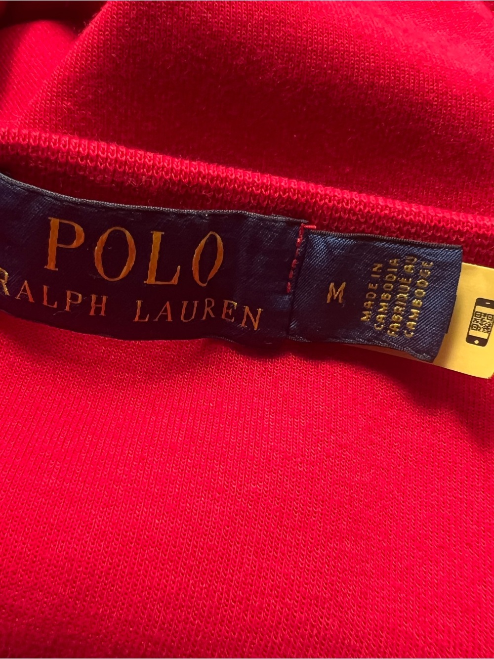 POLO RALPH LAUREN Womens Red Sweatshirt Big Textured Pony Logo Crewneck Medium - Picture 4 of 13
